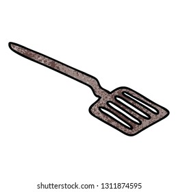 hand drawn quirky cartoon spatula