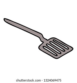 hand drawn quirky cartoon spatula