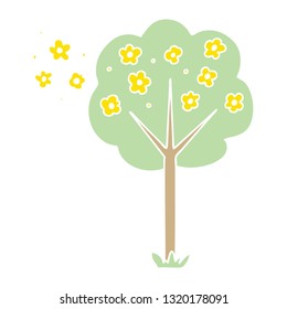 árbol de caricatura peculiar dibujado a mano