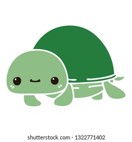 hand drawn quirky cartoon turtle