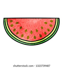 hand drawn quirky cartoon watermelon 
