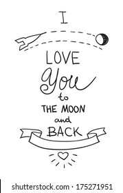 Hand drawn quotation about love