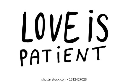Cita hecha a mano sobre el amor. Texto manuscrito aislado en fondo blanco. Composición de las letras para la tarjeta de saludo o afiche del día de San Valentín