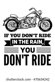 Hand drawn quote about motorcycles, speed, freedom