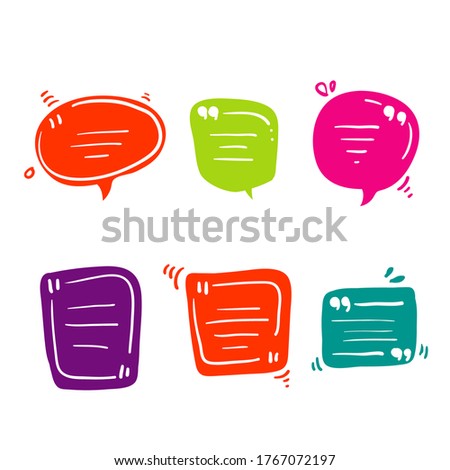 hand drawn Quote box frame, big set. Quote box icon. Texting quote boxes. Blank template quote text info design boxes quotation bubble blog quotes symbols.doodle