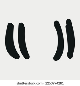 Hand drawn quotes brackets vector illustration