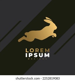 hand drawn rabbit animal silhouette logo