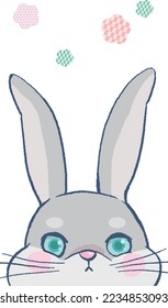 hand drawn rabbit illustration material