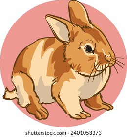 hand drawn rabbit vector illustration