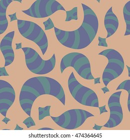 Hand drawn raccoon seamless pattern. Vector illustration.