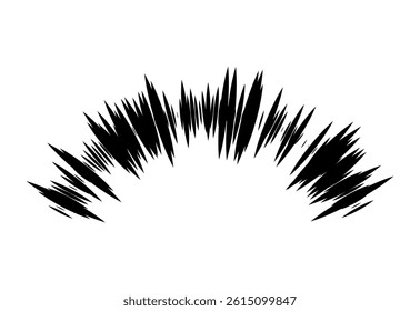 Hand drawn radial line effect material