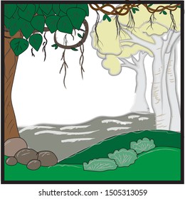 Hand Drawn  Rain Forest  Vector