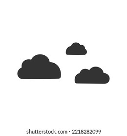 Hand drawn rain vector icon. Cloud flat sign design. Rainy cloud vector symbol pictogram. Rainfall icon