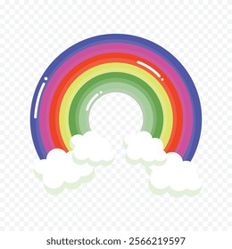 Hand drawn rainbow element. Boho rainbow hand drawn illustration