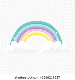 Hand drawn rainbow element Boho rainbow hand drawn illustration