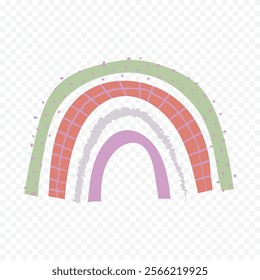 Hand drawn rainbow element Boho rainbow hand drawn illustration