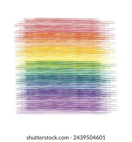 Hand Drawn Rainbow Lines Vector