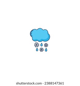 handgezeichnete Regenwettervektorkollektion