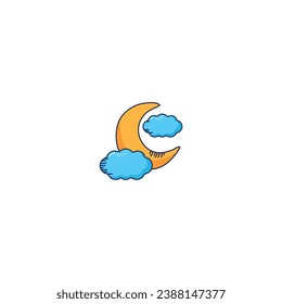 esbozo de conjunto de vector de clima lluvioso dibujado a mano