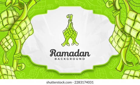 Hand Drawn Ramadan Ketupats Background