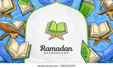 Hand Drawn Ramadan Mushafs Background