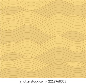 Hand drawn ramen noodle  background. Asian Japanese soba noodle, spaghetti pattern. Yellow noodle, Pasta noodle background for poster menu design.