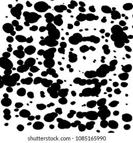 Hand drawn random marker dots rotated, creating abstract, black and white pattern