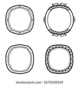 Hand Drawn Random Style Frame Set Best For Your Next Project