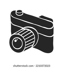 Hand Drawn Range Finder Camera Vector Illustration