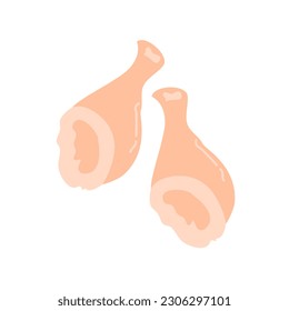 hand drawn raw chicken legs