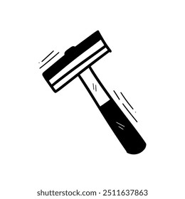 Hand Drawn Razor Illustration. Doodle Vector. Isolated on White Background - EPS 10 Vector