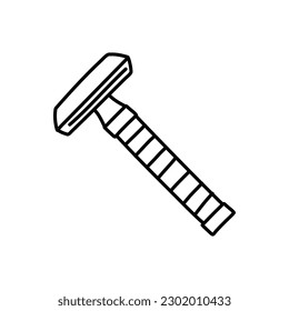 Handgezeichnete Rasiergrafik in Vektorgrafik. Doodle Rasiergrafik in Vektorgrafik. Doodle Rasieren Rasiersymbol.