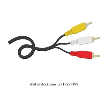 Ilustração de cabo RCA desenhado à mão