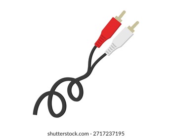 Ilustração de cabo RCA desenhado à mão