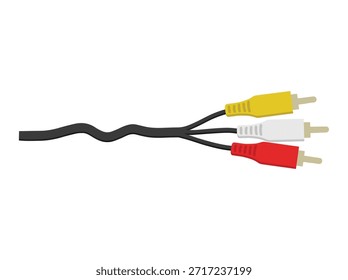 Ilustração de cabo RCA desenhado à mão