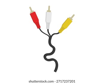 Handgezeichnetes RCA-Kabel (Abbildung)