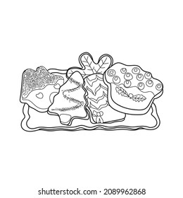 Hand drawn Realistic Christmas presents elements Vector