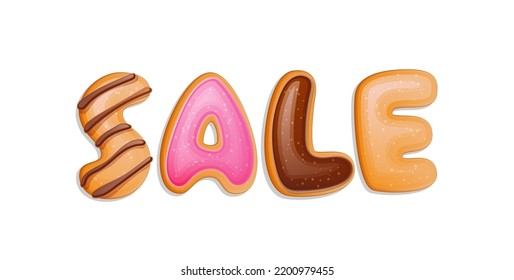 Dibujo manual de ilustración vectorial realista - venta. Elemento de diseño tipográfico para impresiones, publicidad, propósitos web. Leyenda con letras aisladas.