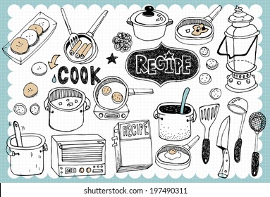 Hand Drawn Recipe Set D