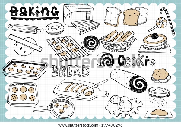 Hand Drawn Recipe Set G Stock Vector (Royalty Free) 197490296