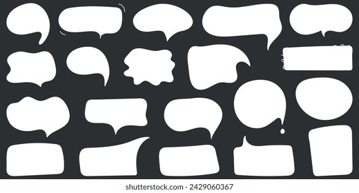 Hand drawn rectangle frame set.Doodle frame for textbox. Geometric Doodle border. Flat Vector illustration.	