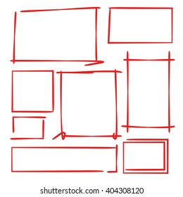 hand drawn rectangle frames