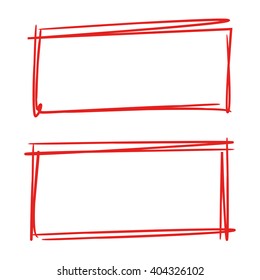 hand drawn rectangle frames, grunge rectangle frames