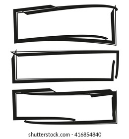 Hand Drawn Rectangle Markers