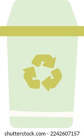 Ilustración de la papelera de reciclaje dibujada a mano