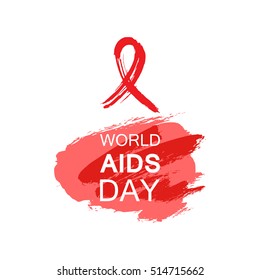 Hand drawn red AIDS HIV ribbon, design template with text World AIDS day.
World AIDS day. Medical sign.
World AIDS Day ribbon for AIDS background. AIDS Awareness ribbon.