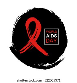 Hand drawn red AIDS HIV ribbon, design template with text World AIDS day.
World AIDS day. Medical sign.
World AIDS Day ribbon for AIDS background. AIDS Awareness ribbon.