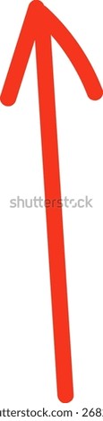 Hand drawn red arrow icon. up left right down arrows. Cross mark, circle, square, check mark icon design collection for business and education vector design element.