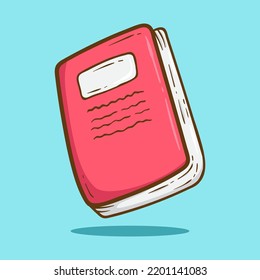 Hand drawn red book. Hand drawn style vector illustrations