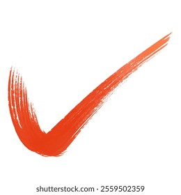 Hand drawn Red Brushstroke Check Mark
